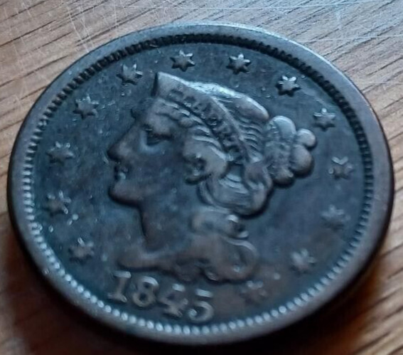 1845 1C BN Braided Hair Cent