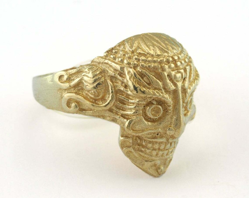 Mask Adjustable Ring Raw Brass (20mm 10.5US inner size - Adjustable ) OZ2936