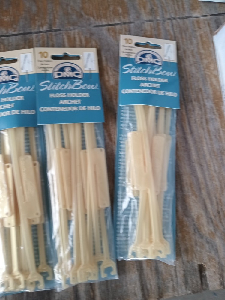 3 packs (10 Per Pack) Creative World DMC Stitch Bow Floss Holders NEW
