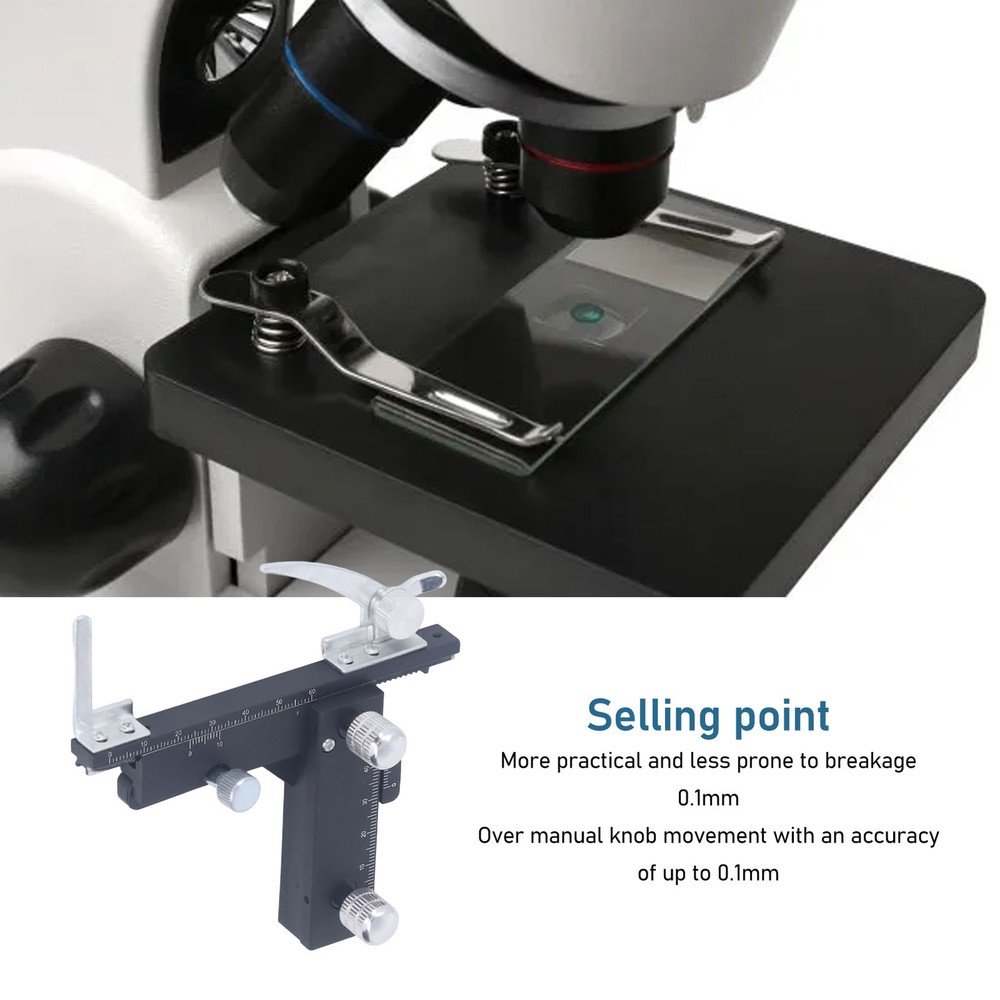 Microscope Movable Caliper Ruler Mechanical X-Y Movable Stage With Scale