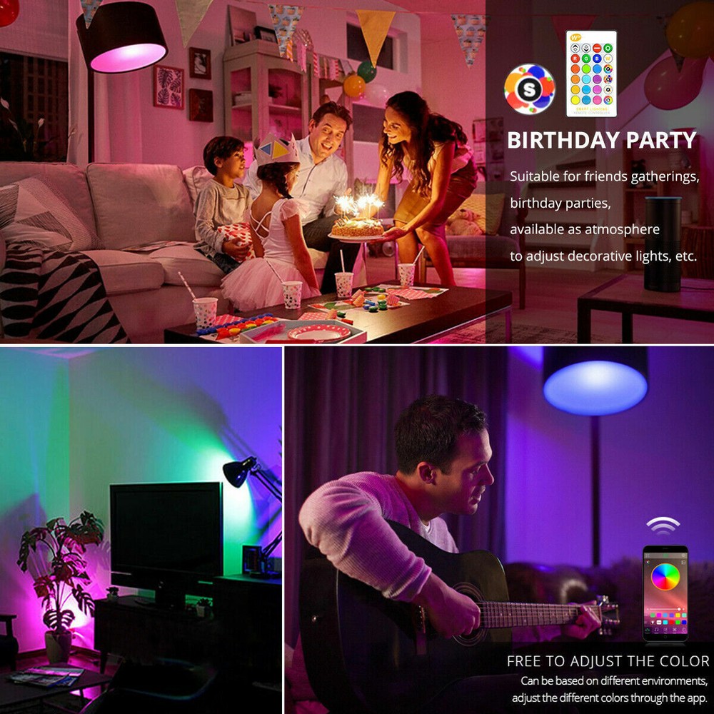 16 Color Changing Magic Light E27 RGB LED Lamp Bulb with Wireless Remote Control