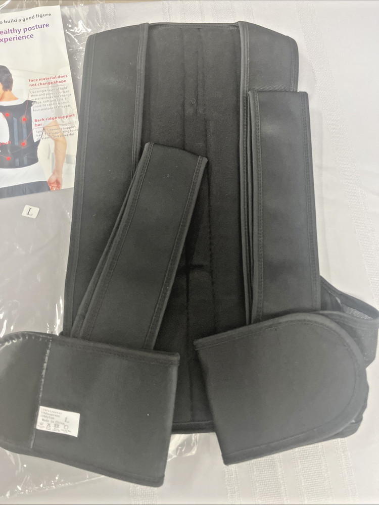 Full Back Support Posture Corrector Men/Women Adjustable size L lumbar lift belt