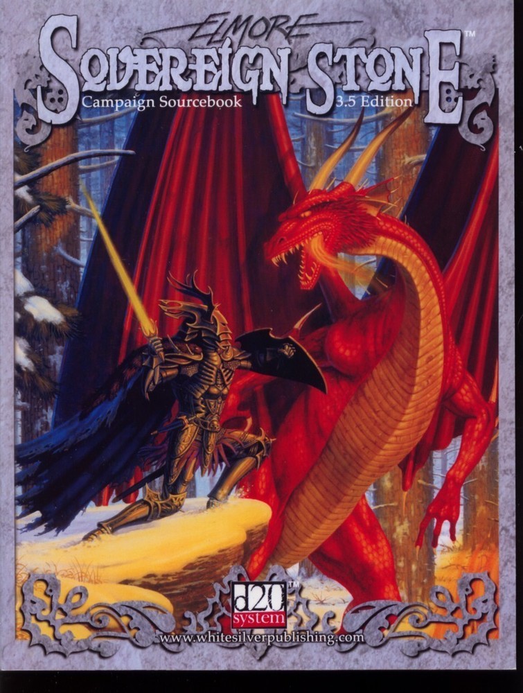 D20 Sovereign Stone RPG Campaign Sourcebook SC MINT AD&D White Silver PUblishing