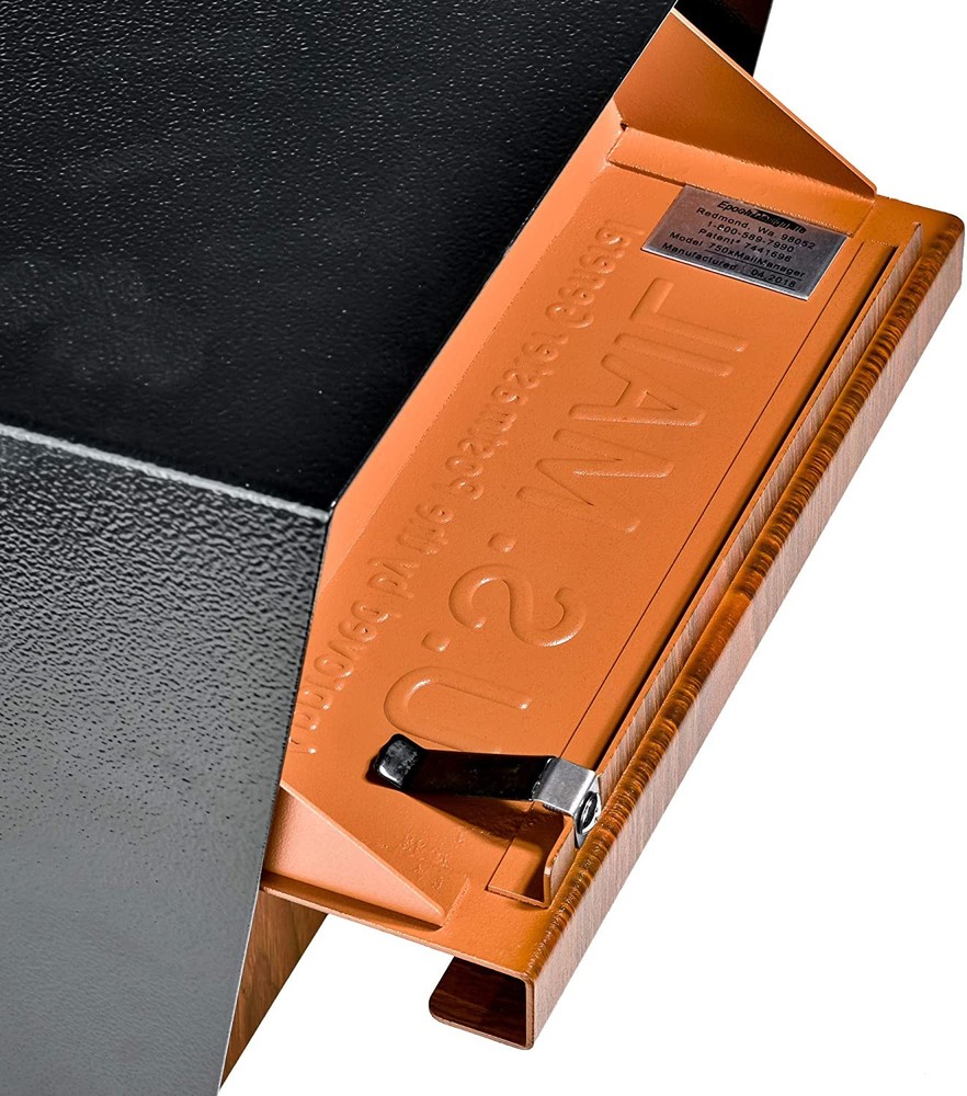 New Mail Boss Mail Manager Curbside Wood Grain Locking Security Mailbox