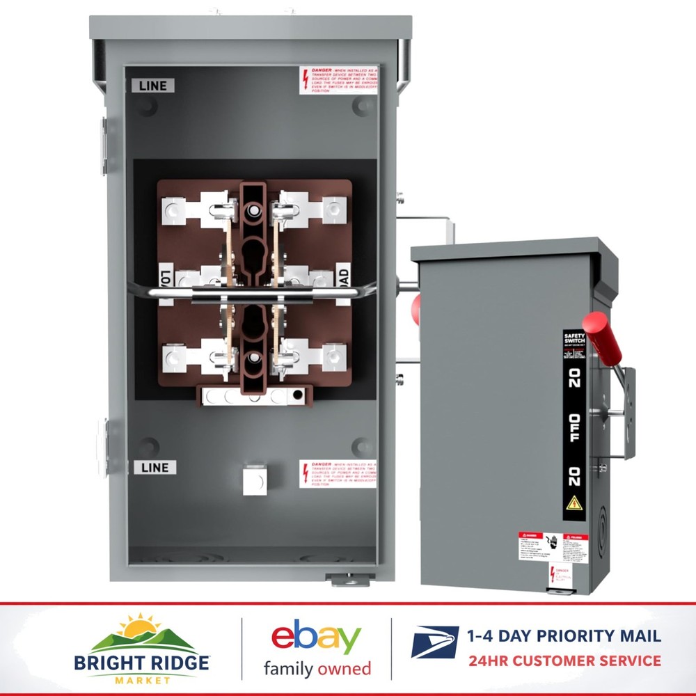 200A Generator Transfer Switch for Home, Manual Double-Throw Disconnect Switch