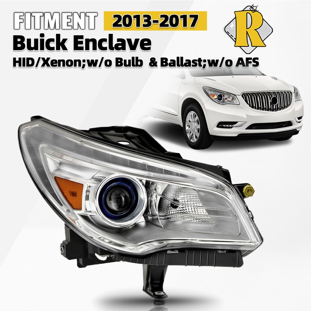 HID/Xenon Headlight For 2013-2017 Buick Enclave w/o AFS w/o Bulb Passenger Side