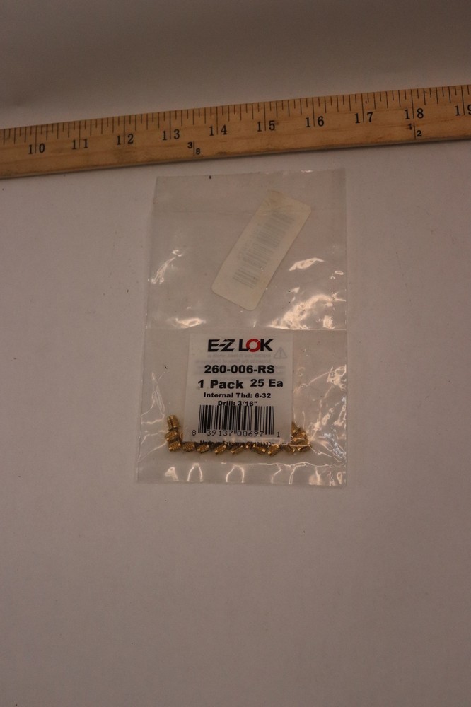 EZ-Lock Press Insert 6-32" x 1/4" L 260-006-RS