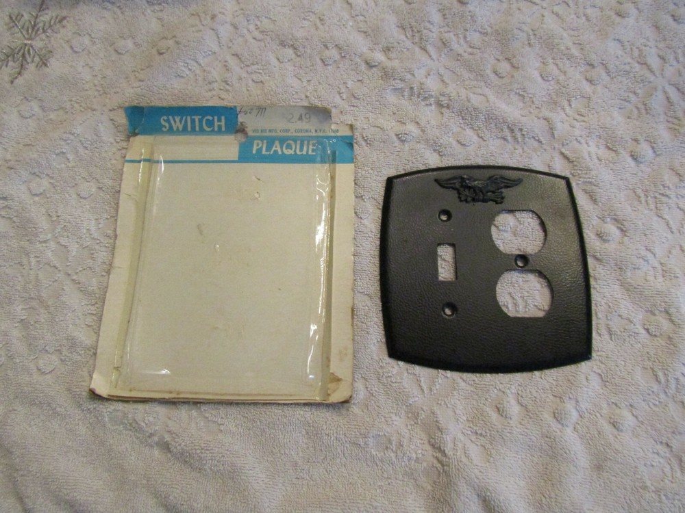 Vintage Vee Bee Metal Switch Plate Centennial Eagle Light Switch Double Outlet