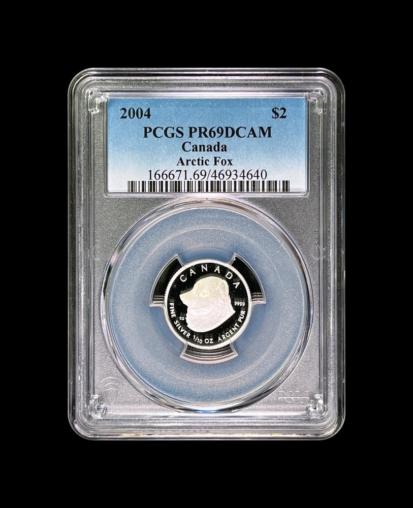 CANADA. 2004, 2 Dollars, Silver - PCGS PR69 - Arctic Fox, Profile