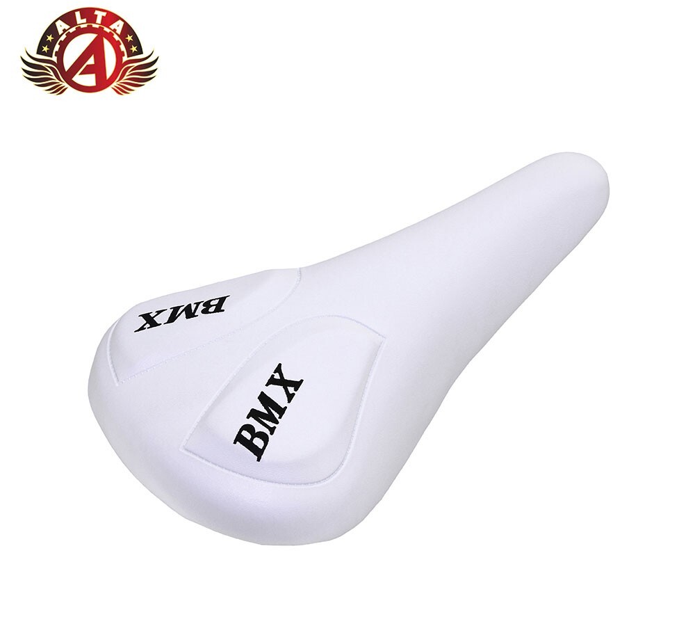ALTA BMX BICYCLE BMX STYLE VINYL SADDLE WHITE