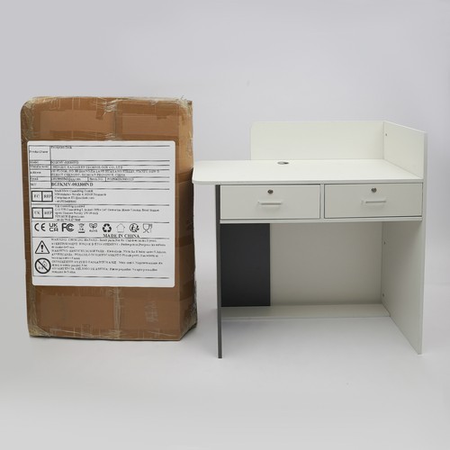 Modern Front Desk Reception Counter, Reception Desk for Salons with LED Light