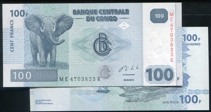 CONGO D.Rep  P98b  , 100-FR. , 2013, UNC