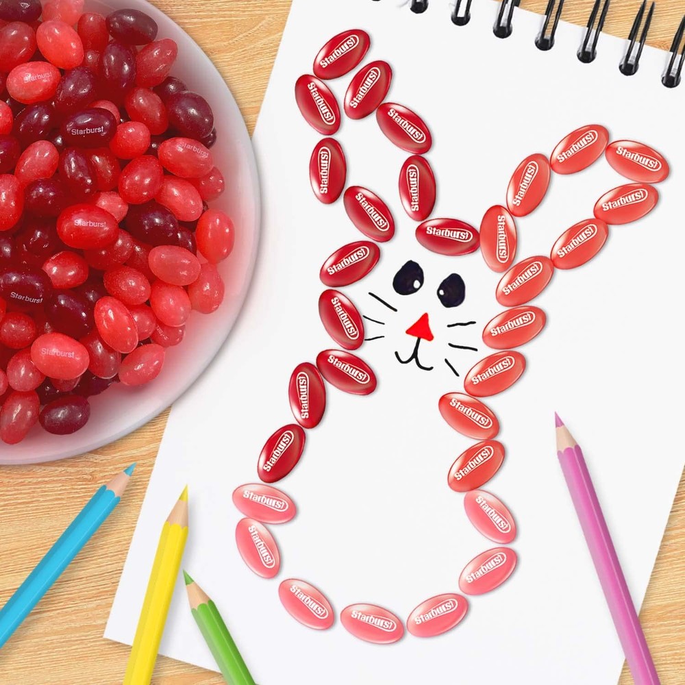 STARBURST Red FruitFlavored Jelly Beans Easter Candy, Jellybeans for Easter B...