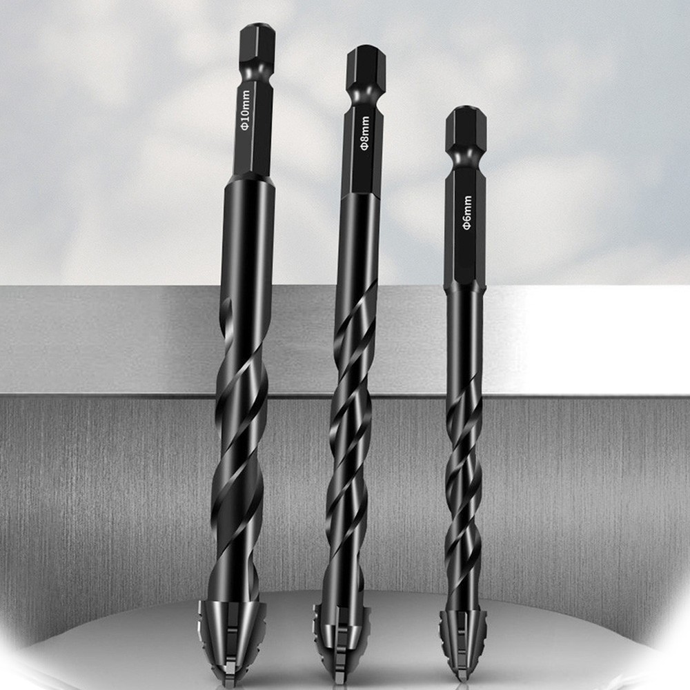 4pc Eccentric Drill Bits for Precision Drilling in Glass and Hard Plastics