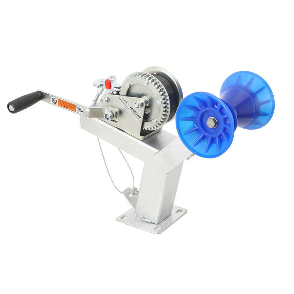 Adjustable 4" Tall Boat Trailer Winch Stand with Roller, Boat Trailer Winch Post