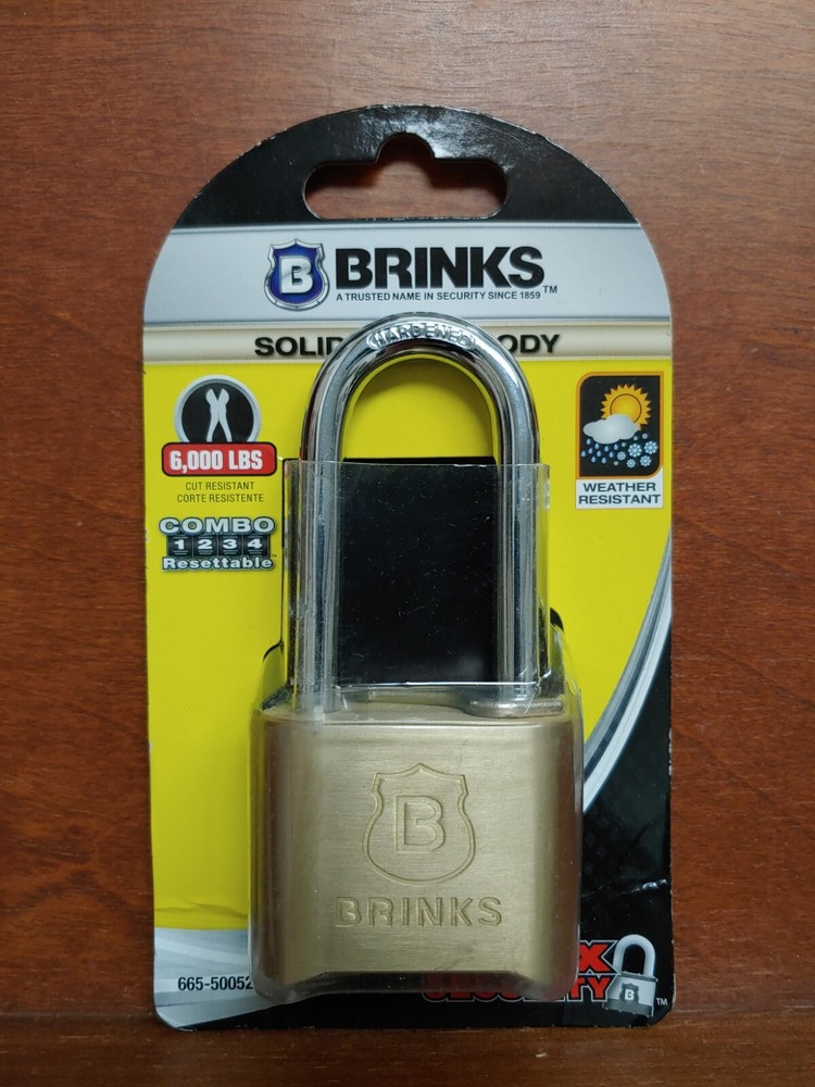 Brinks Promax Security Resettable Combo Model 665-50052 Padlock NEW