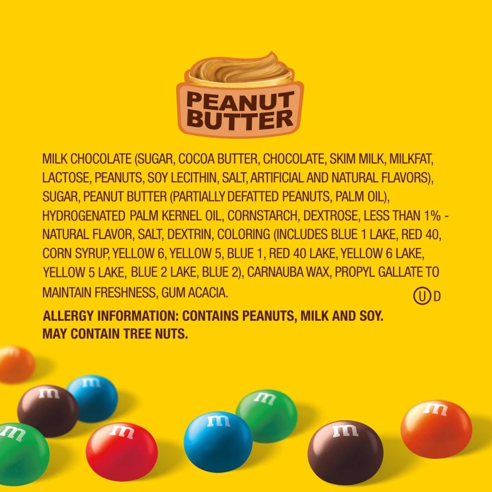 M&M'S Peanut Butter Chocolate Candy 5.1- 2 PACK
