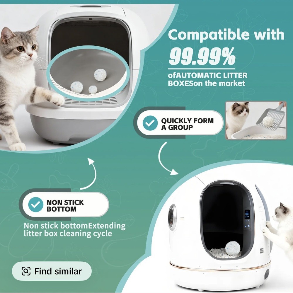 3 x Tapioca Cat Litter - Dust-Free, Odor Control, Clumping Formula for Cats