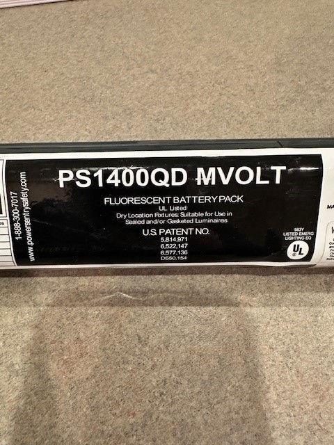 PS1400QD MVOLT SD Quick Disconnect Emergency Ballast with Battery Control Module