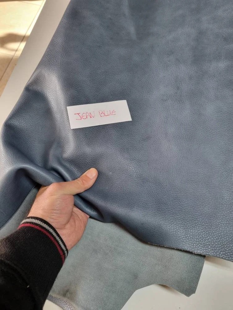 Cow Leather hide, genuine cow leather sheets, milled with two tone pull up effe