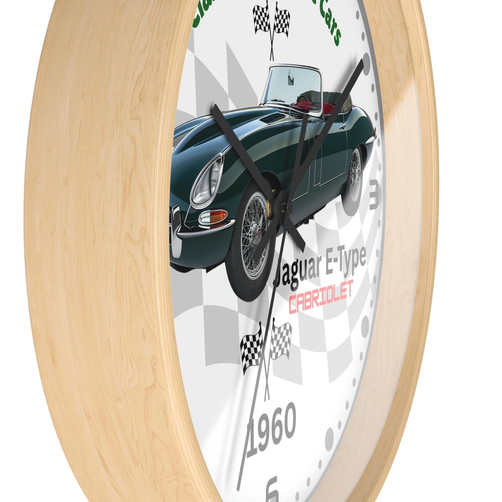 Jaguar E-Type Cabriolet Wall Clock | Classic Performance Cars, 1960