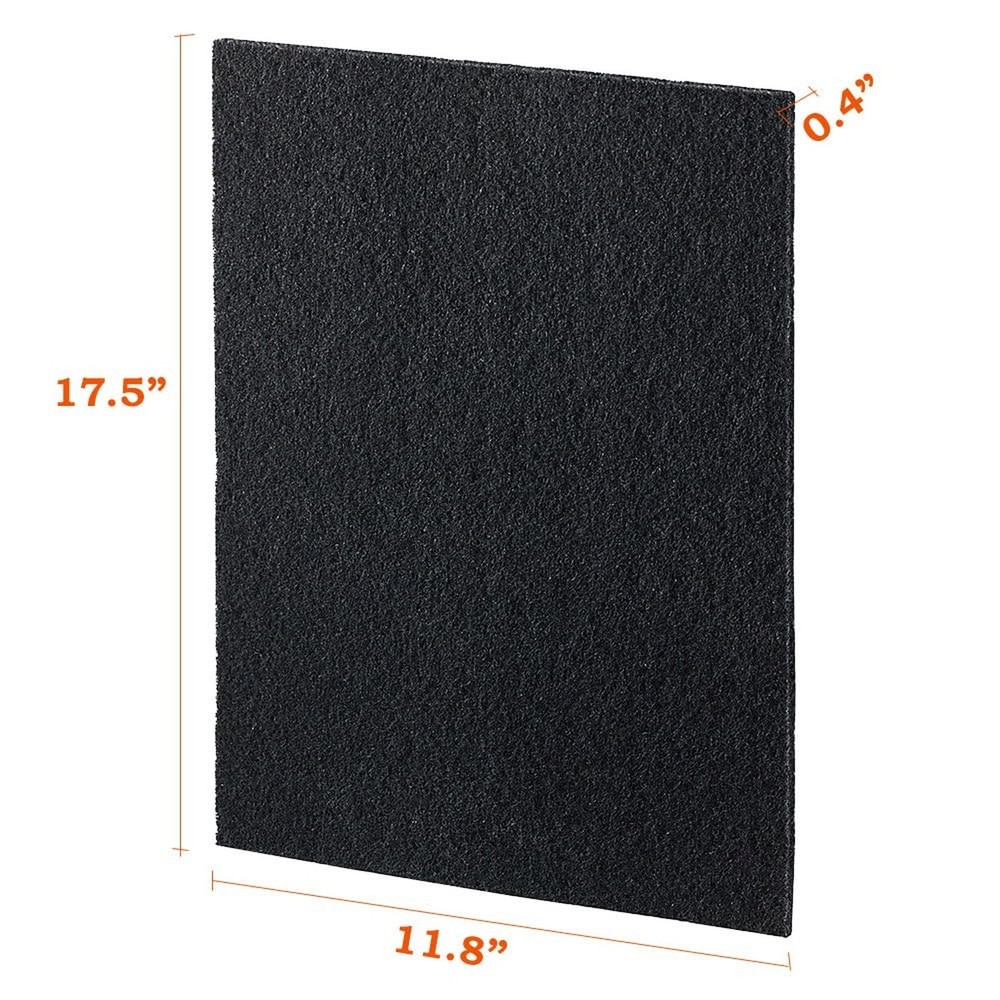 2 x Odor Control Activated Carbon Charcoal Cut-to-fit Replacement filter Pad ...