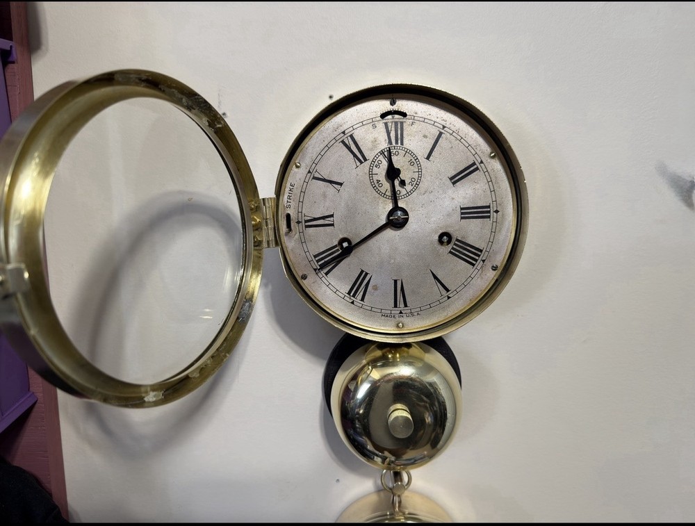 Seth Thomas Ships Bell With Short & Mason Tycos Barometer