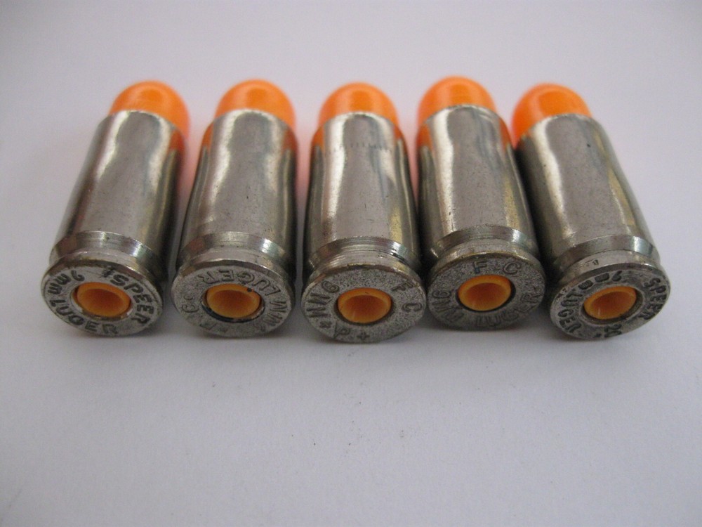 9 mm Brass Snap Caps Safety Training 9mm for loading-unloading, stoppage drills