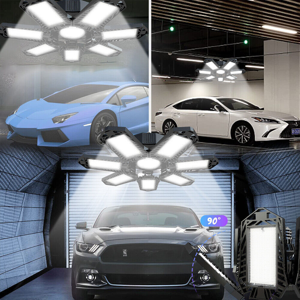 1-10 Pack LED Garage Light Bright Work Shop Ceiling Light Deformable Bulb Lamp