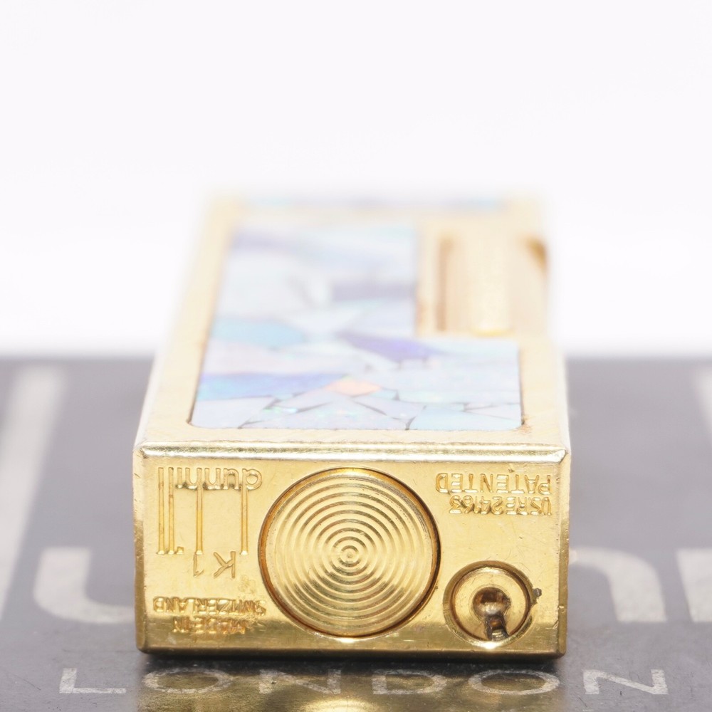 Dunhill Lighter Gold Florentine Opal Pattern_Ultrasonically cleaned_Working
