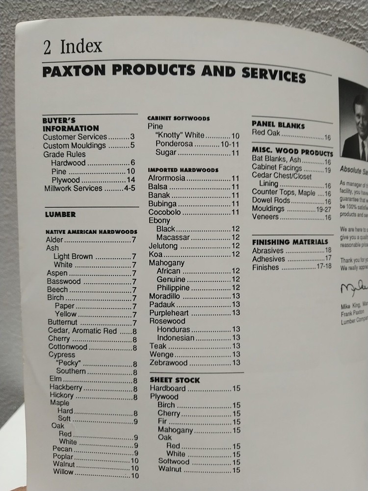 Frank Paxton Lumber Co. Catalog Industrial Wood Work