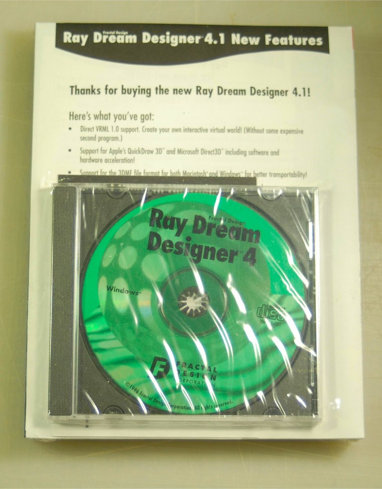 Ray Dream Designer 4.1, unopened package