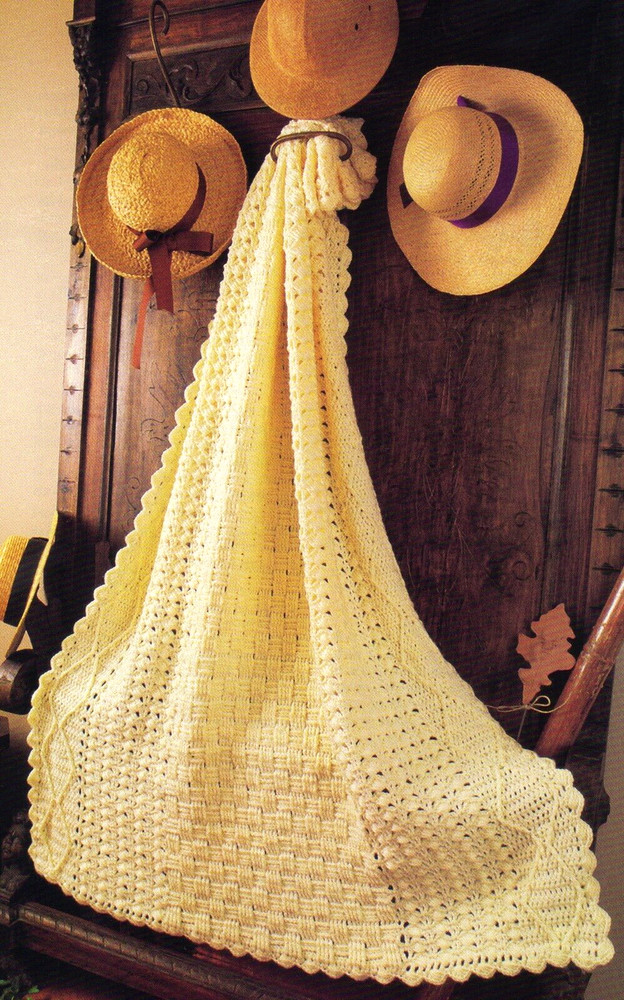 TEXTURED Aran Elegance Afghan/Crochet Pattern INSTRUCTIONS ONLY