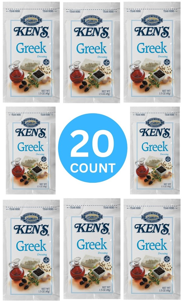 20 Count | Salad Dressing Packets | Individual Single Serve Salad Dressing