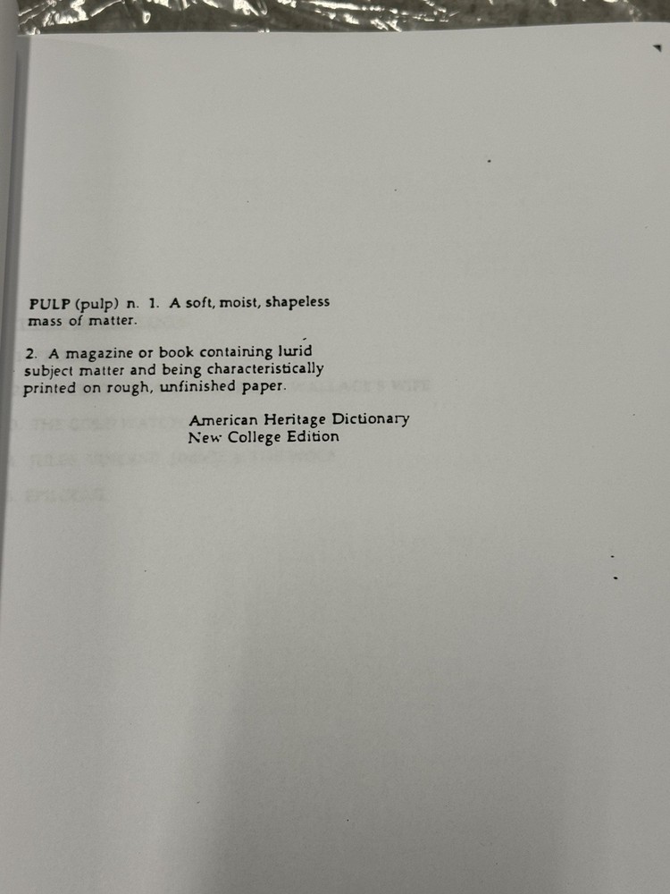 Pulp Fiction-Script by Quentin Tarantino Last Draft May 1993 RARE