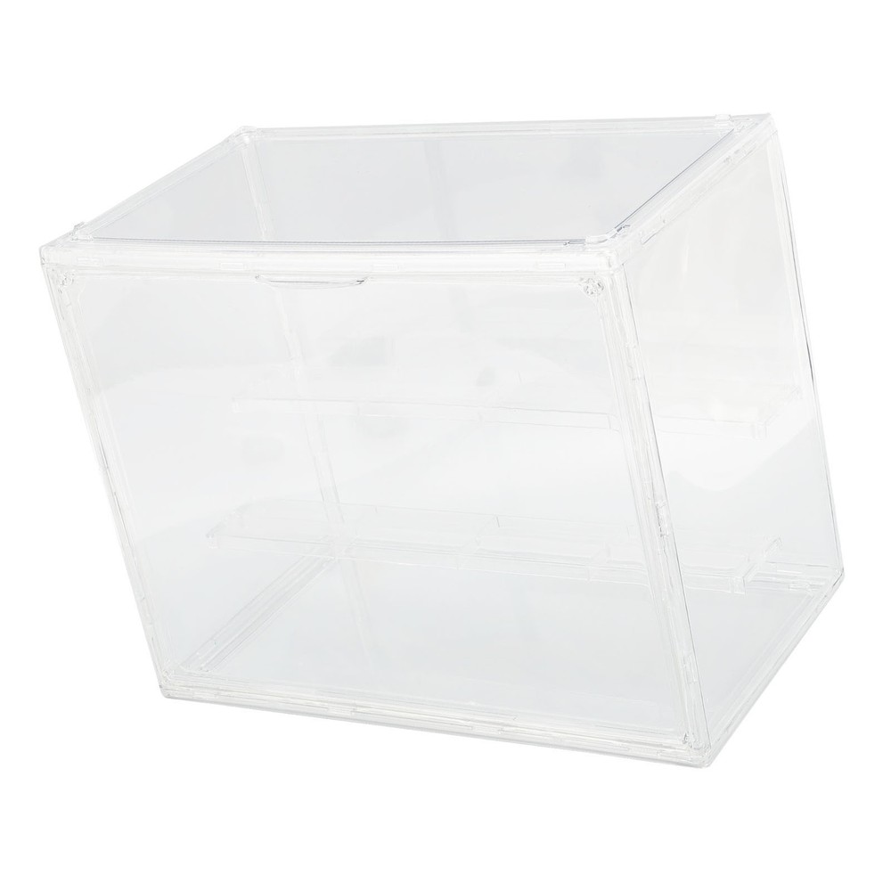 Clear Display Case for Miniature Figures PET Stackable Display Box with Magnetic
