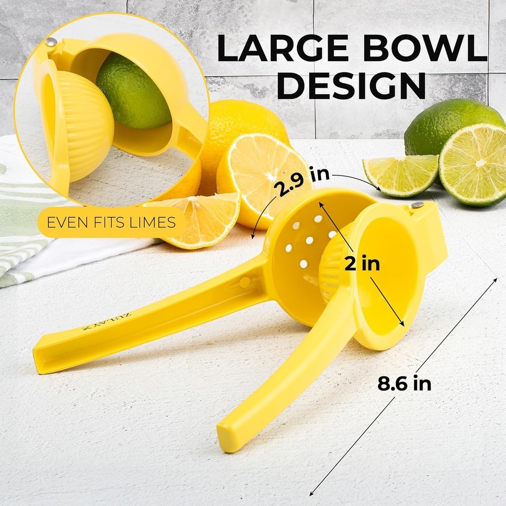 Metal Lemon Squeezer - Handheld Lemon Juicer Squeezer - Easy to Use Citrus Ju...
