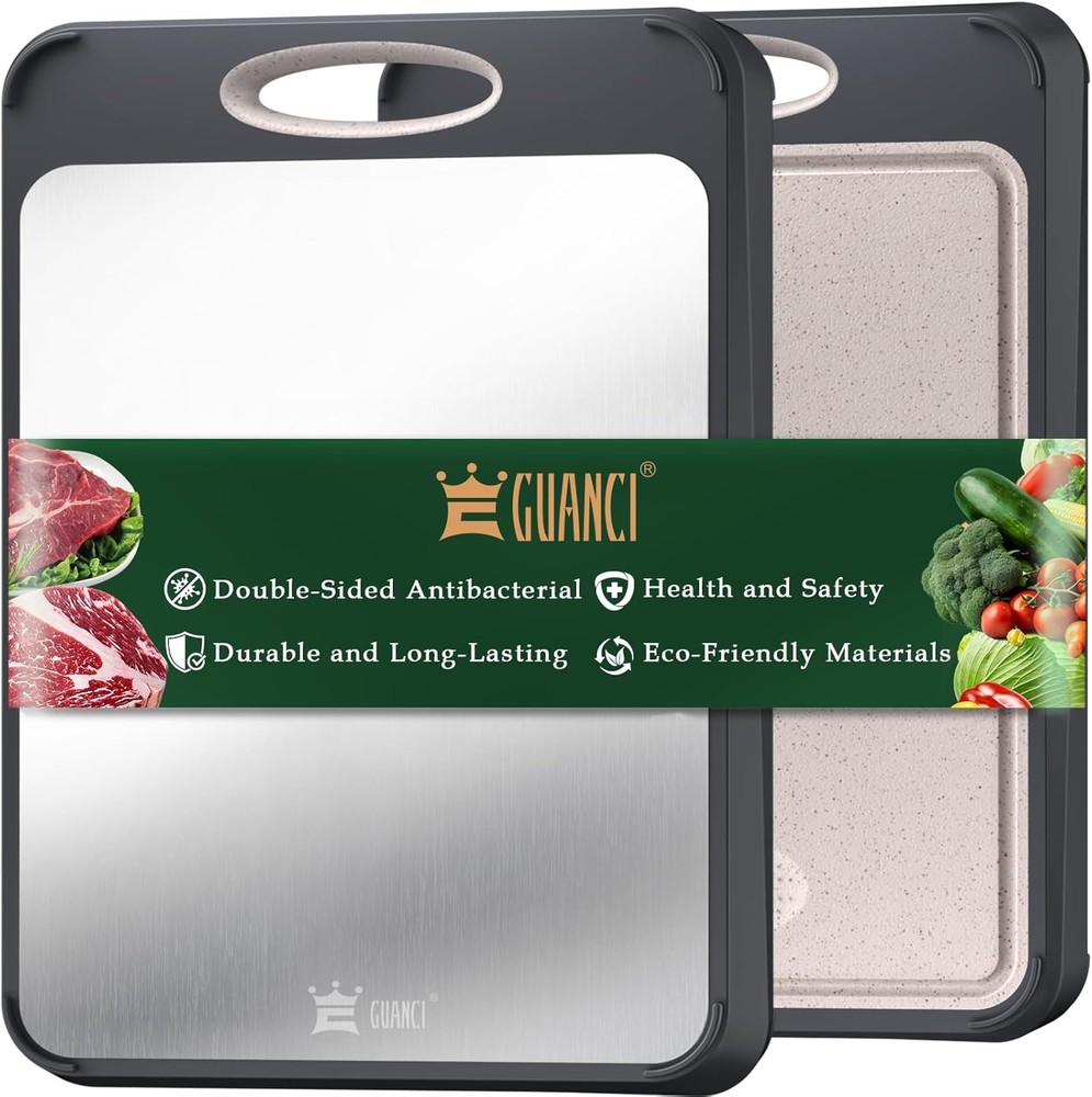 Cutting Board for Kitchen, Stainl Steel Cutting Board Double