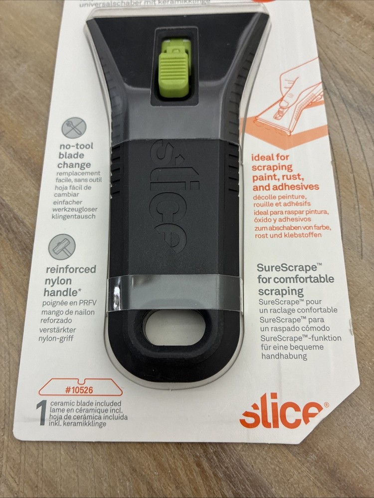 Slice 10593 Utility Scraper with Long Lasting Ceramic Blade, Auto-Retract