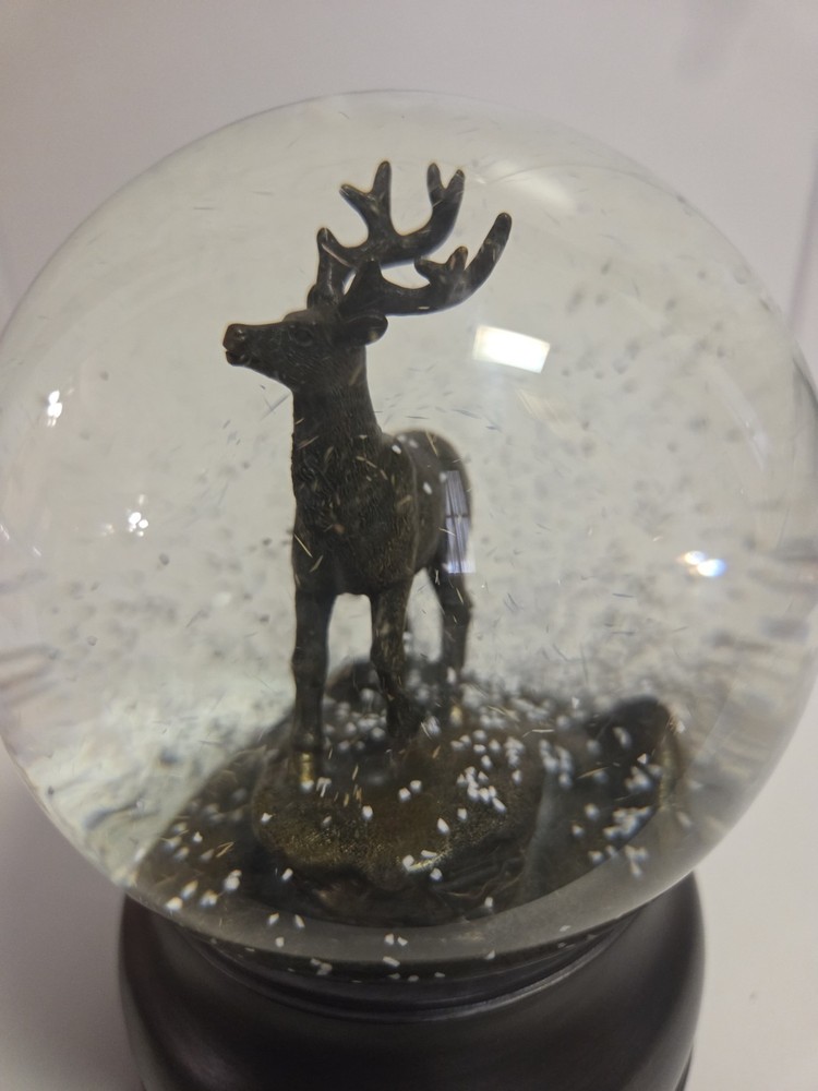 Bronze stag water globe