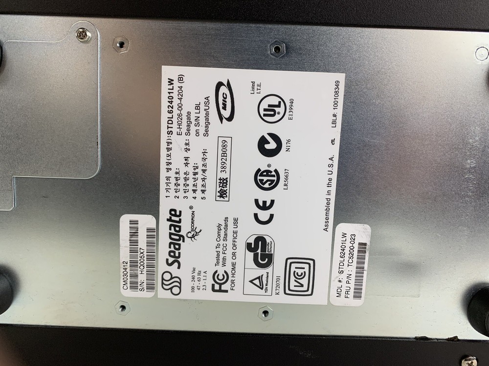 Seagate STDL62401LW DDS4 Digital Data Storage TC5200-023