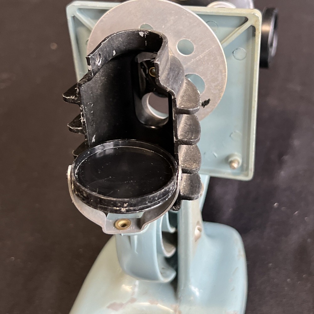 VTG 1960’s Porter Microcraft 264 Teal Science Lab Microscope w/ Case