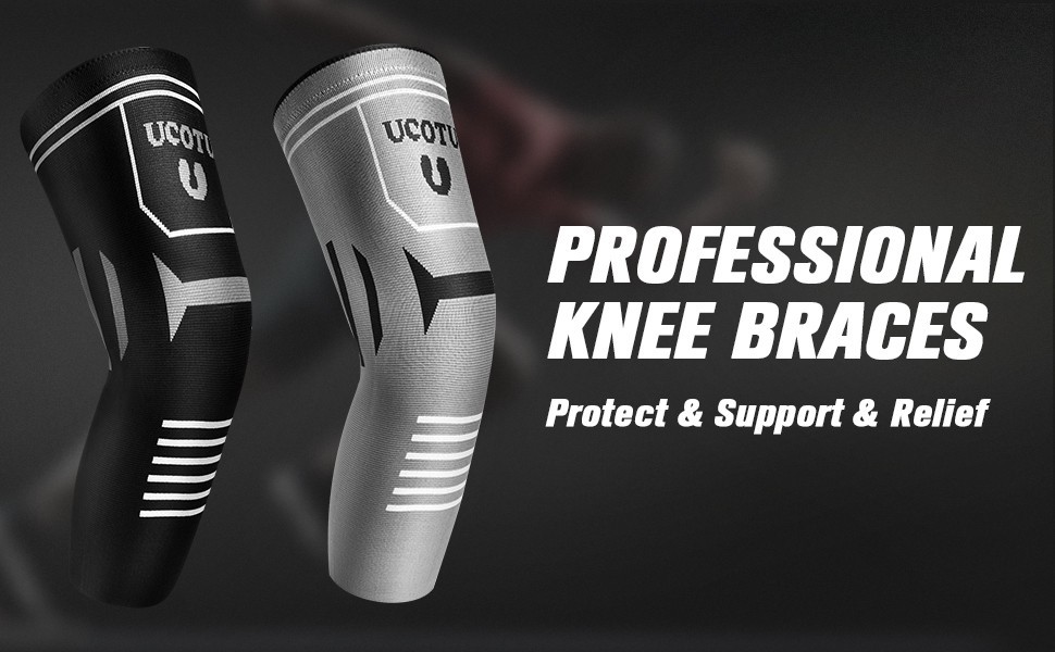 Knee Sleeve (1 pair) – Black & Grey, S-XXL, Compression & Support