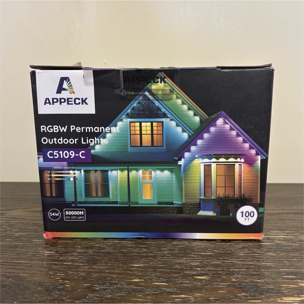 APPECK RGBW LED Multicolor Outdoor String Light 100 ft Model C5109-C