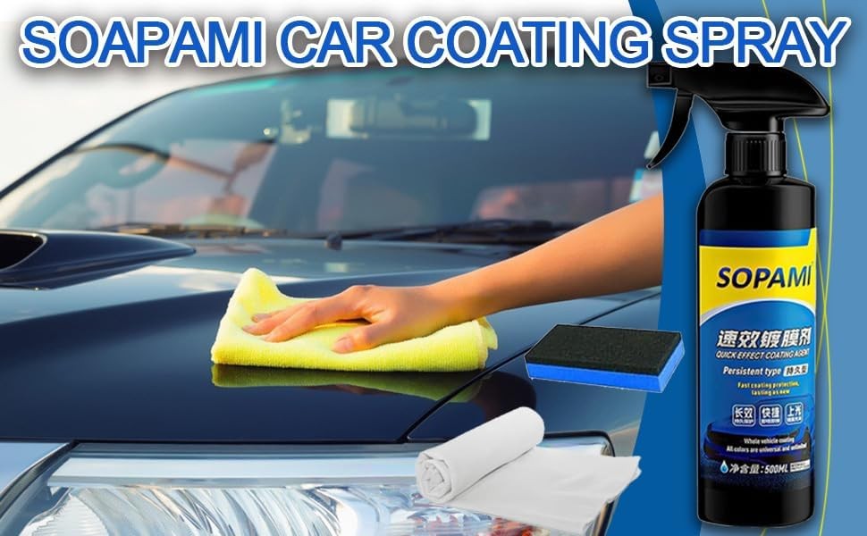 Car coating spray quick agent scratch polish with towel