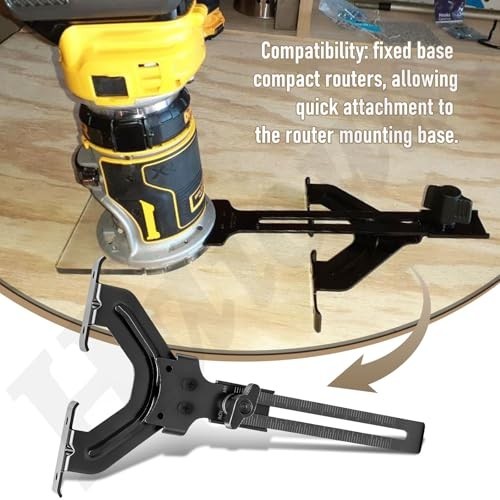 Adjustable Edge Guide for Compact Router - Fits DEWALT DWP611, PORTER-CABLE 450/