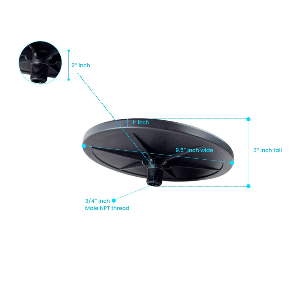 ECD270-E | 9 Inch EPDM Fine Bubble Disc Diffuser | SSI Original (4 Pack)