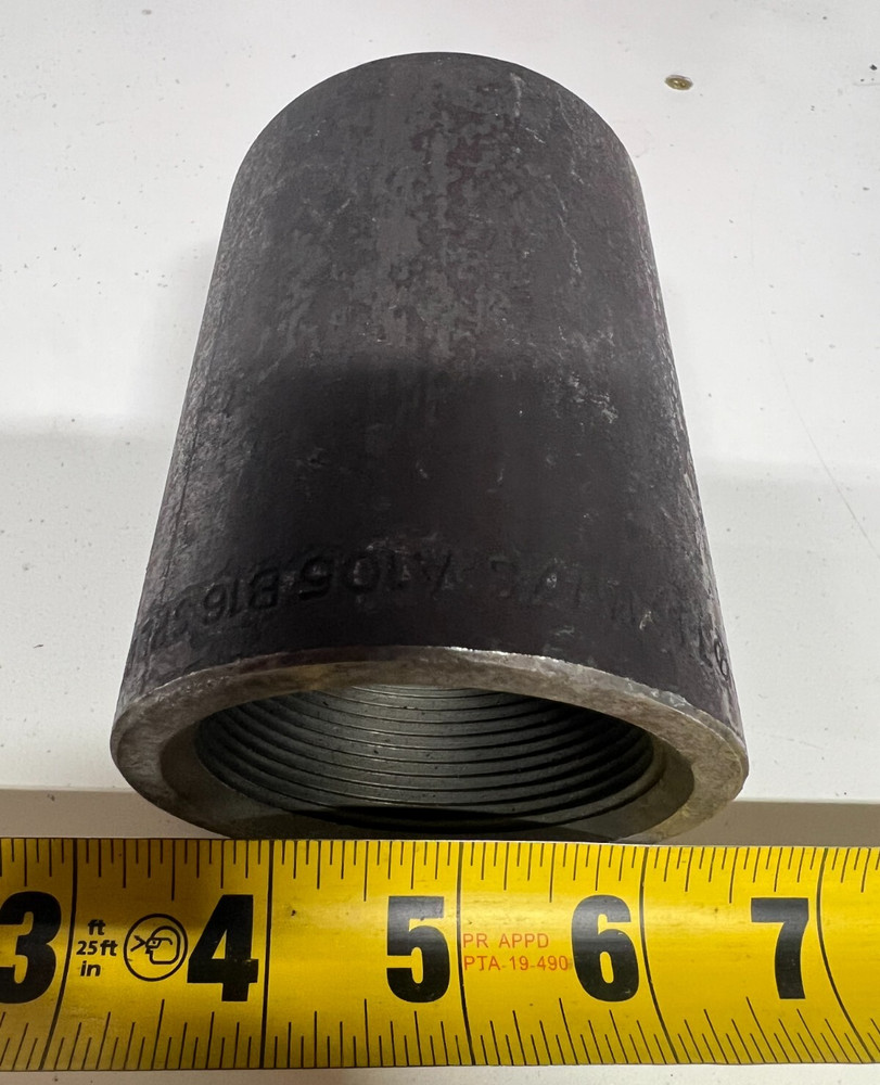 2" Coupling Threaded x Plain End Forged Steel A105 Class 3000 GAV Pipe Fitting