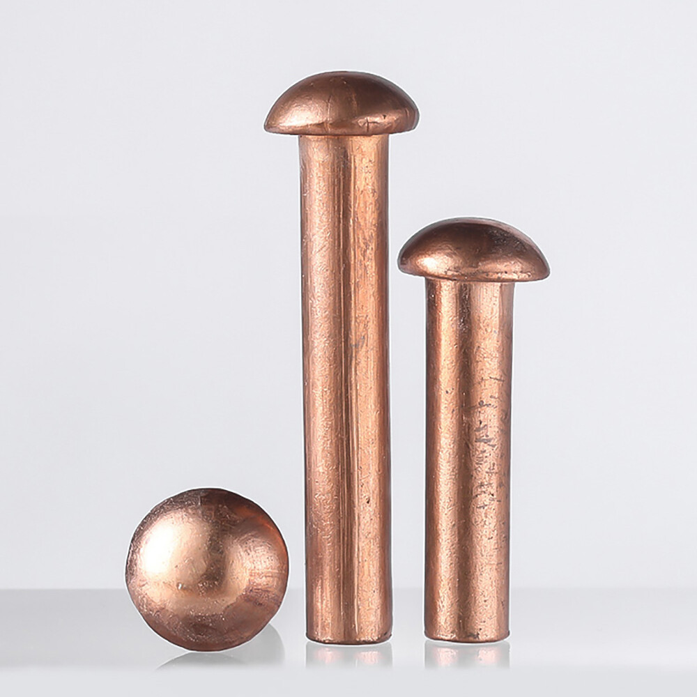 Solid Button Round Head Rivets 2mm 2.5mm 3mm 4mm 5mm 6mm 8mm Copper Dome Rivet