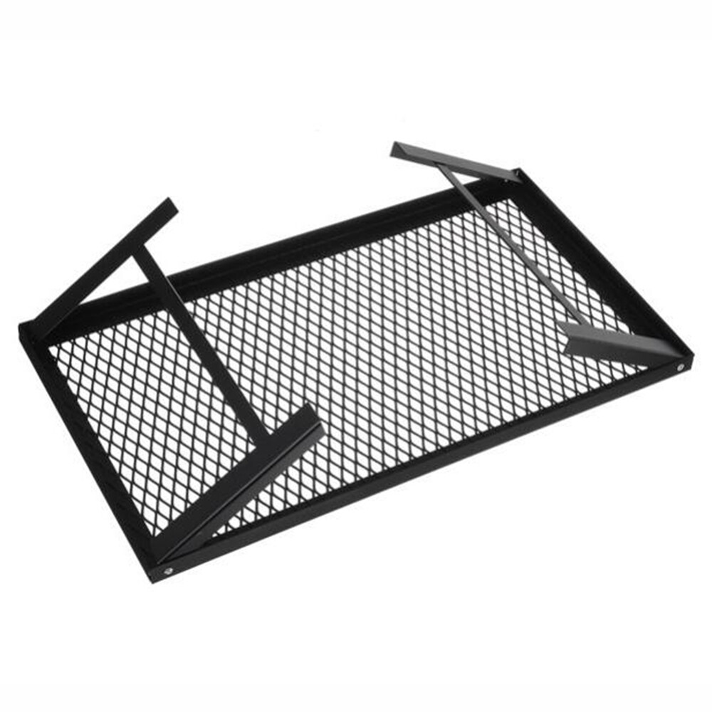 Foldable Camping Grill Fire Pit Grate Campfire Cooking Portable Stand Equipment